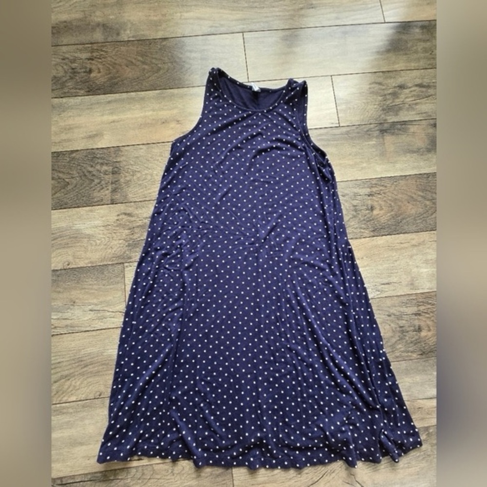 Old Navy Womens Small Blue Polka Dot Sleeveless Dress  Summer Sundress